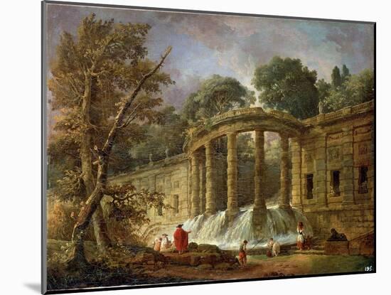 Pavilion with the Cascade, 1760-Hubert Robert-Mounted Giclee Print