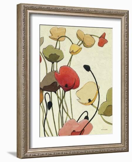 Pavots Ondule II-Shirley Novak-Framed Art Print