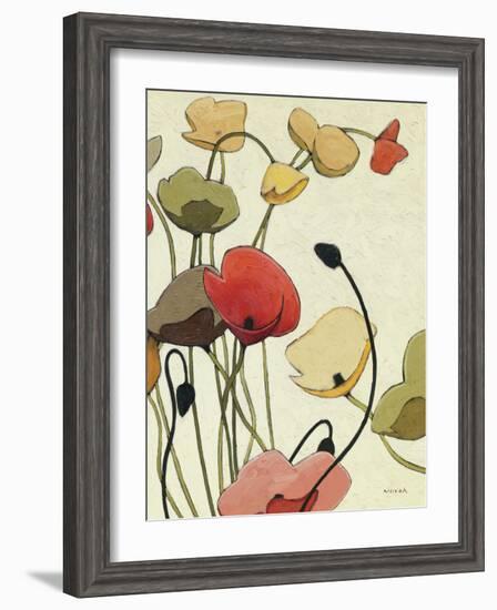 Pavots Ondule II-Shirley Novak-Framed Art Print