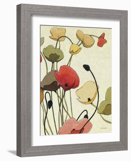 Pavots Ondule II-Shirley Novak-Framed Art Print