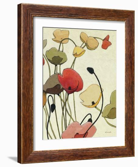 Pavots Ondule II-Shirley Novak-Framed Premium Giclee Print