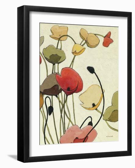 Pavots Ondule II-Shirley Novak-Framed Premium Giclee Print