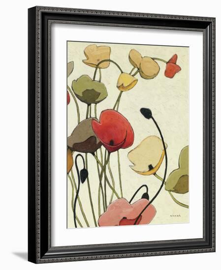 Pavots Ondule II-Shirley Novak-Framed Premium Giclee Print