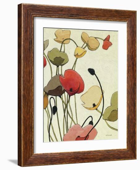 Pavots Ondule II-Shirley Novak-Framed Art Print