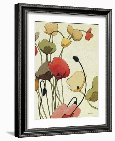 Pavots Ondule II-Shirley Novak-Framed Art Print