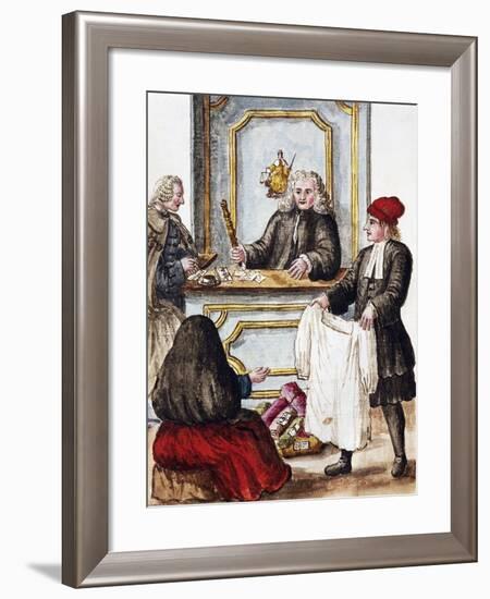Pawn Shop from Illustrated Book of Venetian Costumes-null-Framed Giclee Print