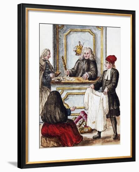 Pawn Shop from Illustrated Book of Venetian Costumes-null-Framed Giclee Print