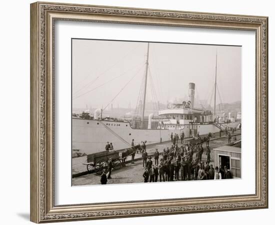 Pay Day for the Stevedores, Baltimore, Md.-null-Framed Photo