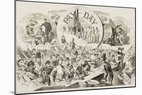 Pay Day in the Army of the Potomac, from "Harper's Weekly", February 28, 1863-Winslow Homer-Mounted Giclee Print