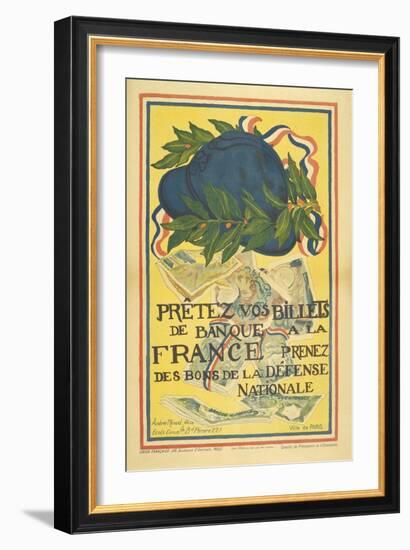 Pay Your Bills For the Defence Of France-null-Framed Giclee Print