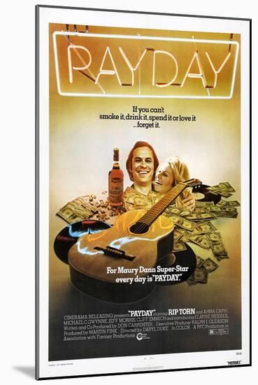 PAYDAY, US poster, from left: Rip Torn, Ahna Capri, 1973-null-Mounted Art Print