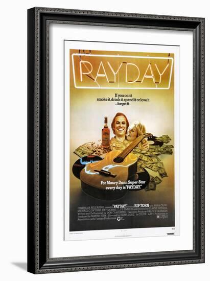 PAYDAY, US poster, from left: Rip Torn, Ahna Capri, 1973-null-Framed Art Print