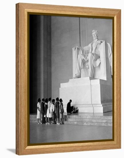 Paying Homage to Lincoln-William J. Smith-Framed Premier Image Canvas