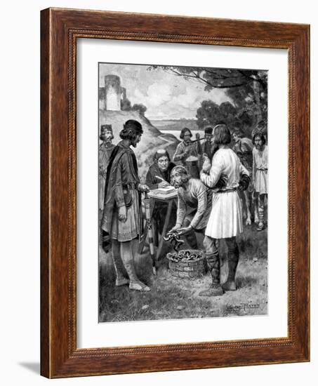 Paying Rent in Saxon Times-Ernest Prater-Framed Giclee Print