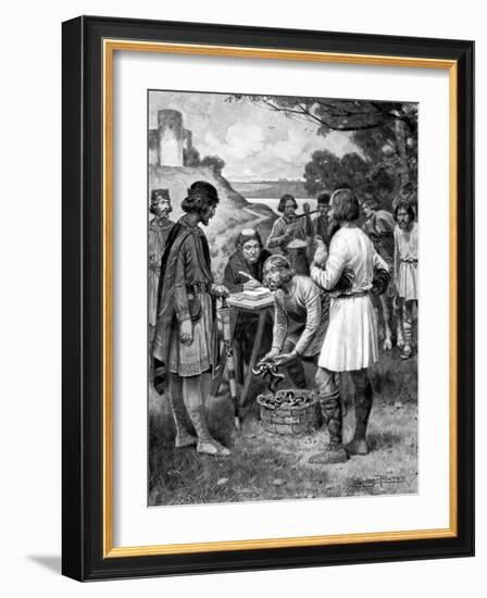 Paying Rent in Saxon Times-Ernest Prater-Framed Giclee Print