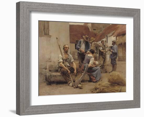 Paying the Harvesters, 1882-Léon Augustin L'hermitte-Framed Giclee Print