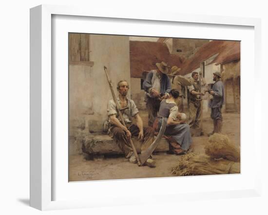 Paying the Harvesters, 1882-Léon Augustin L'hermitte-Framed Giclee Print