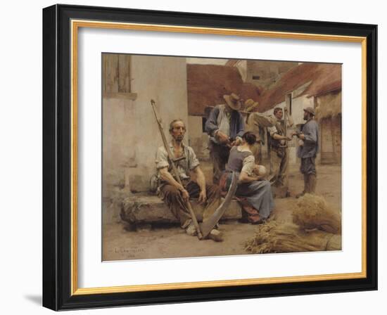 Paying the Harvesters, 1882-Léon Augustin L'hermitte-Framed Giclee Print