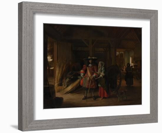 Paying the Hostess, c.1670-Pieter de Hooch-Framed Giclee Print