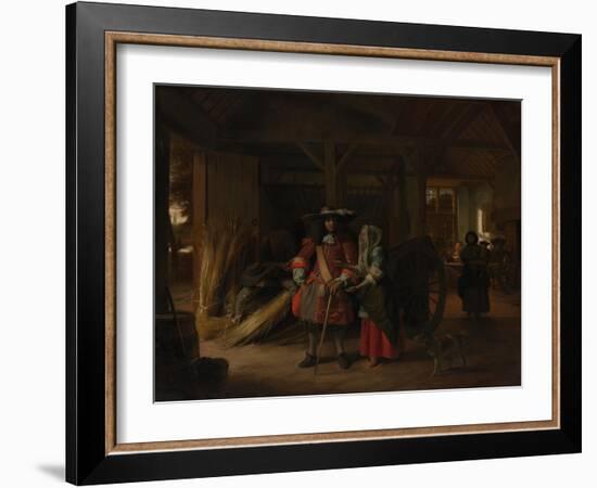 Paying the Hostess, c.1670-Pieter de Hooch-Framed Giclee Print