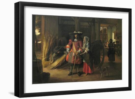 Paying the Hostess-Pieter de Hooch-Framed Art Print