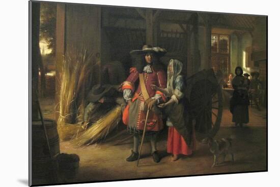 Paying the Hostess-Pieter de Hooch-Mounted Art Print