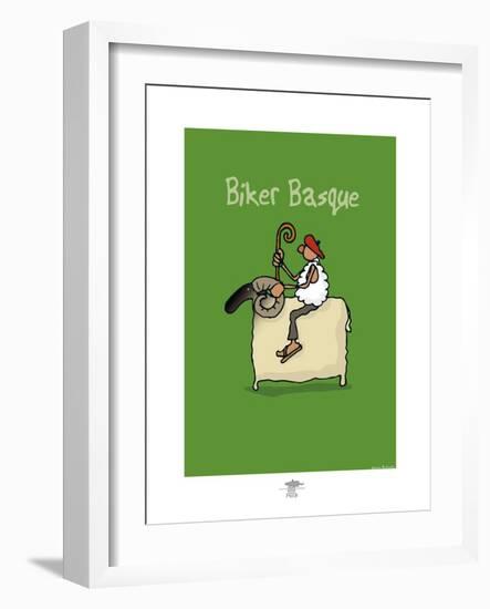 Pays B. - Biker basque-Sylvain Bichicchi-Framed Art Print