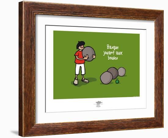 Pays B. - Boules basques-Sylvain Bichicchi-Framed Art Print