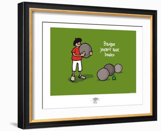 Pays B. - Boules basques-Sylvain Bichicchi-Framed Art Print