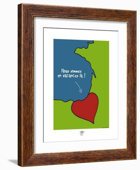 Pays B. - Cœur basque-Sylvain Bichicchi-Framed Art Print