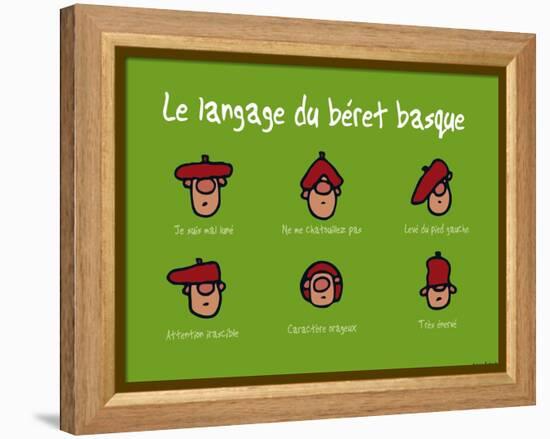 Pays B. - Langage du béret basque-Sylvain Bichicchi-Framed Stretched Canvas