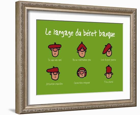 Pays B. - Langage du béret basque-Sylvain Bichicchi-Framed Art Print