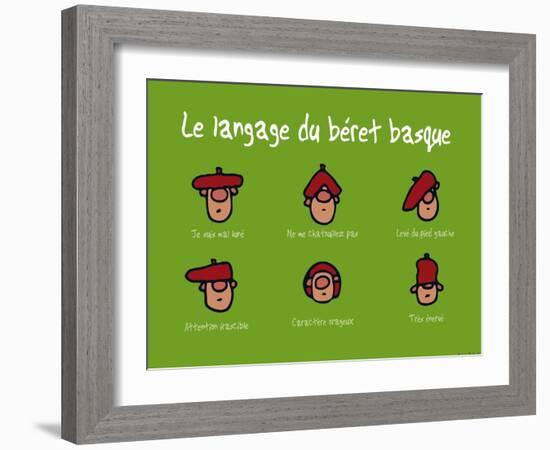 Pays B. - Langage du béret basque-Sylvain Bichicchi-Framed Art Print