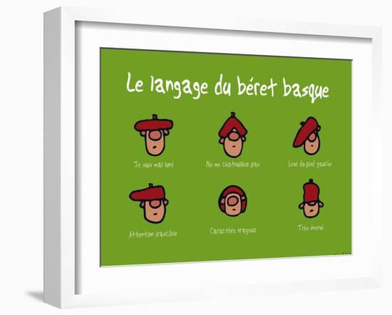 Pays B. - Langage du béret basque-Sylvain Bichicchi-Framed Art Print