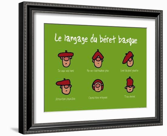 Pays B. - Langage du béret basque-Sylvain Bichicchi-Framed Art Print