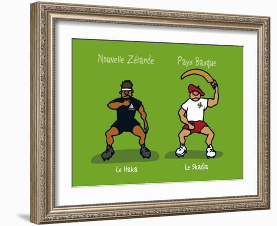 Pays B. - Le Haka basque-Sylvain Bichicchi-Framed Art Print