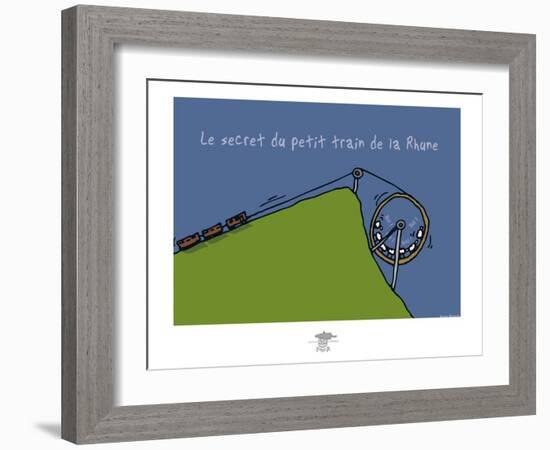 Pays B. - Petit train de la Rune-Sylvain Bichicchi-Framed Art Print