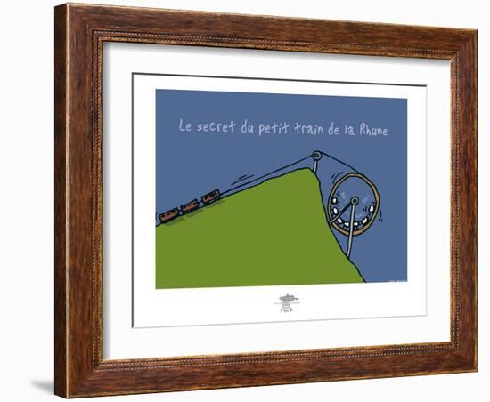 Pays B. - Petit train de la Rune-Sylvain Bichicchi-Framed Art Print