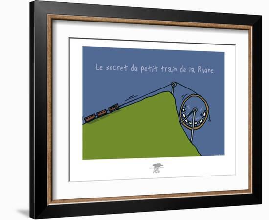 Pays B. - Petit train de la Rune-Sylvain Bichicchi-Framed Art Print