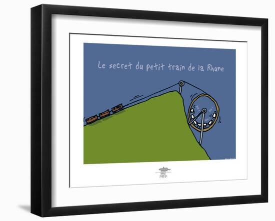 Pays B. - Petit train de la Rune-Sylvain Bichicchi-Framed Art Print