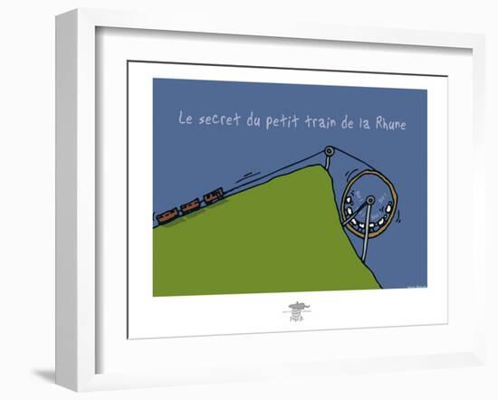 Pays B. - Petit train de la Rune-Sylvain Bichicchi-Framed Art Print