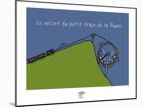 Pays B. - Petit train de la Rune-Sylvain Bichicchi-Mounted Art Print