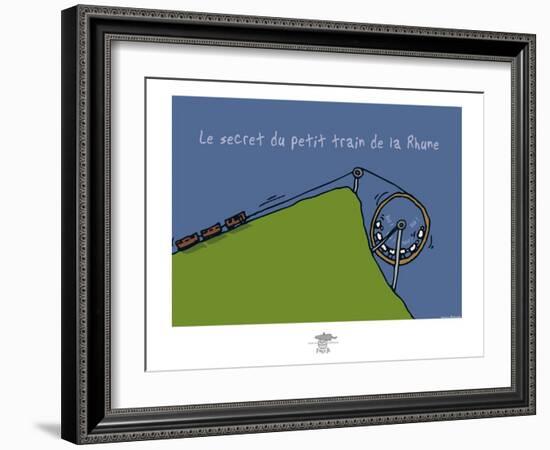 Pays B. - Petit train de la Rune-Sylvain Bichicchi-Framed Art Print