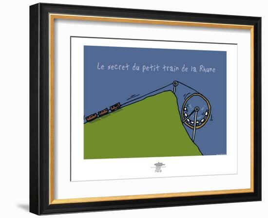 Pays B. - Petit train de la Rune-Sylvain Bichicchi-Framed Art Print