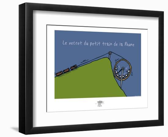 Pays B. - Petit train de la Rune-Sylvain Bichicchi-Framed Premium Giclee Print