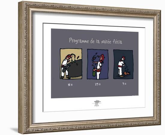 Pays B. - Programme de la féria-Sylvain Bichicchi-Framed Art Print