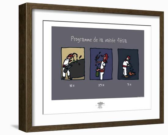 Pays B. - Programme de la féria-Sylvain Bichicchi-Framed Art Print