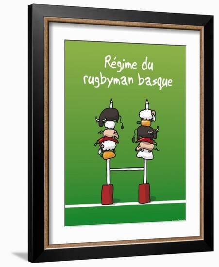 Pays B. - Régime du rugbyman basque-Sylvain Bichicchi-Framed Art Print