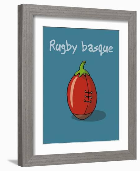 Pays B. - Rugby basque-Sylvain Bichicchi-Framed Art Print