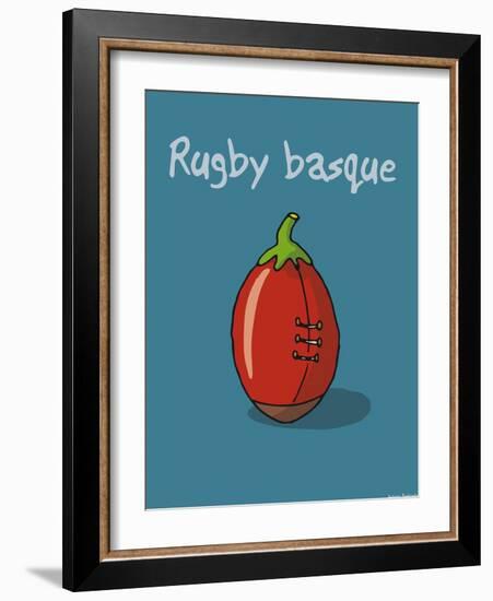 Pays B. - Rugby basque-Sylvain Bichicchi-Framed Art Print